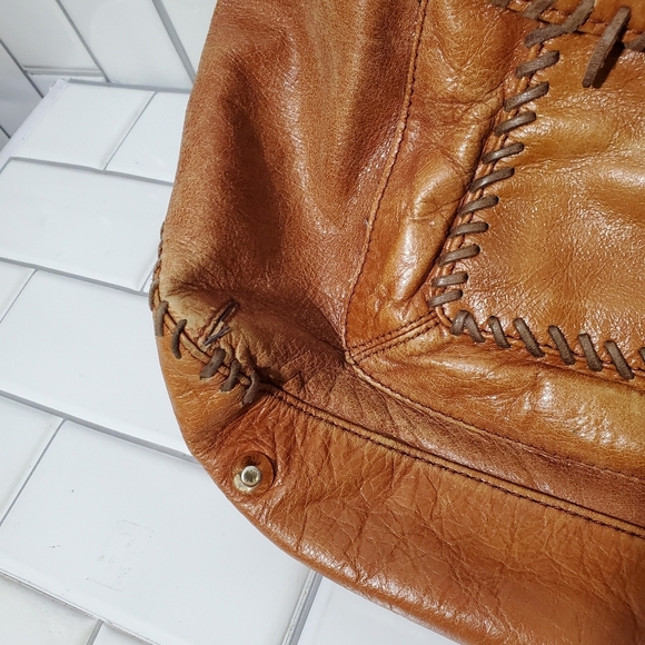 STEVEN BY STEVE MADDEN Large Brown Distressed Cotton Canvas Purse with L… - Picture 12 of 12